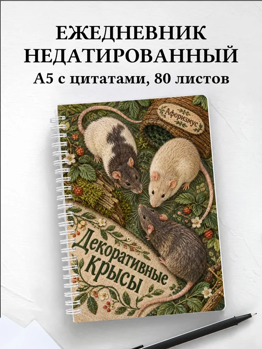 Ежедневник недатированный Декоративные крысы