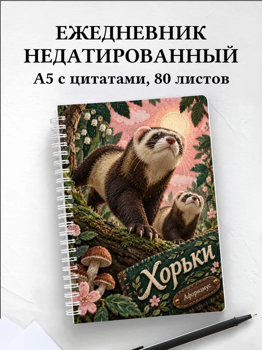 Ежедневник недатированный Хорьки
