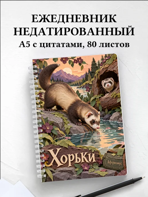Ежедневник недатированный Хорьки