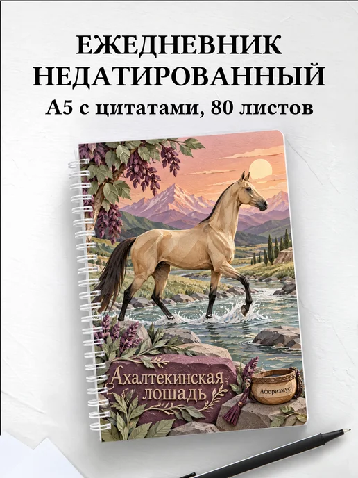 Ежедневник недатированный Ахалтекинская лошадь