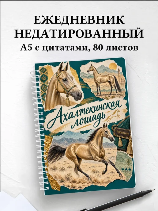 Ежедневник недатированный Ахалтекинская лошадь