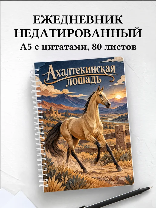 Ежедневник недатированный Ахалтекинская лошадь