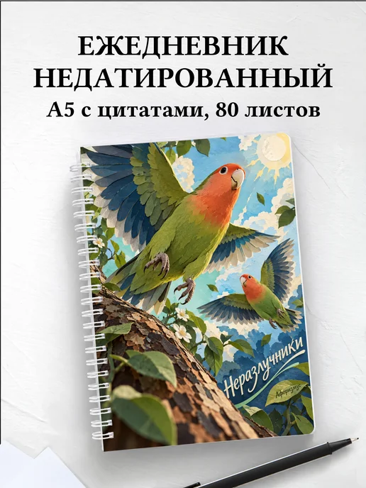 Ежедневник недатированный Неразлучники