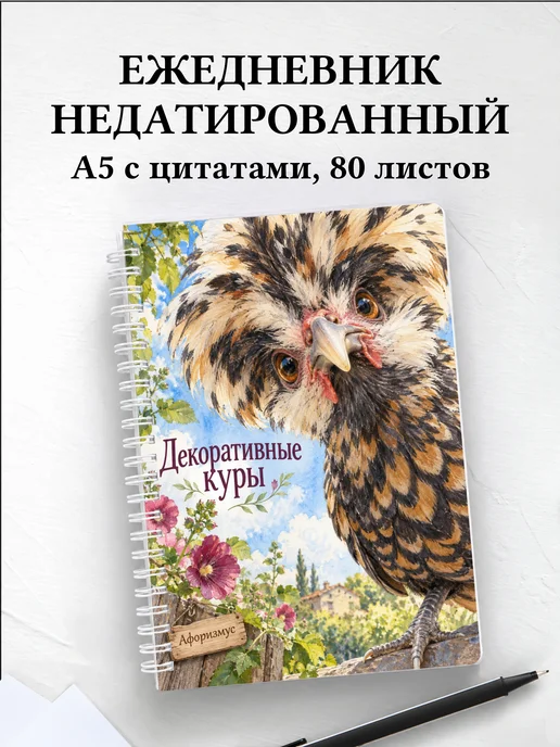 Ежедневник недатированный Декоративные куры