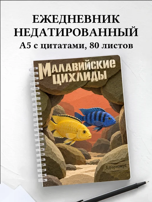 Ежедневник недатированный Малавийские цихлиды