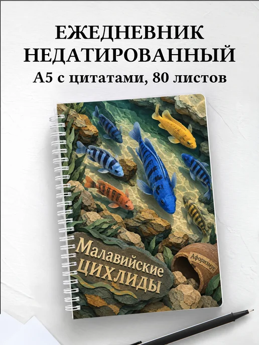 Ежедневник недатированный Малавийские цихлиды
