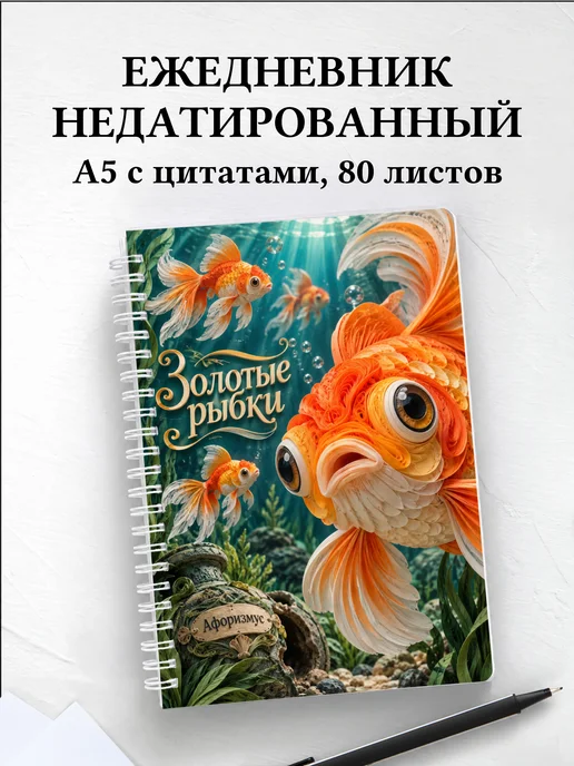 Ежедневник недатированный Золотые рыбки