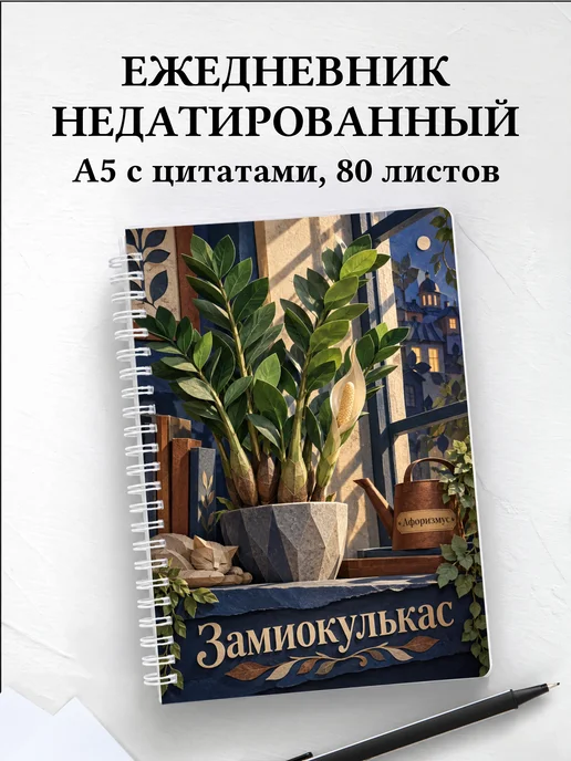 Ежедневник недатированный Замиокулькас