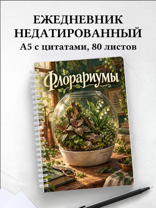 Ежедневник недатированный Флорариумы