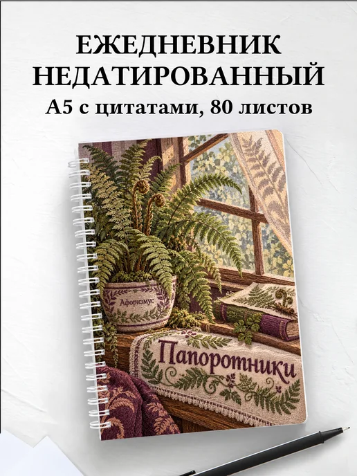 Ежедневник недатированный Папоротники