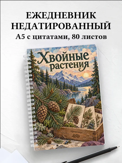 Ежедневник недатированный Хвойные растения