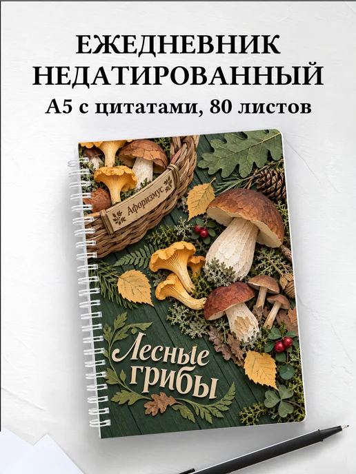 Ежедневник недатированный Лесные грибы