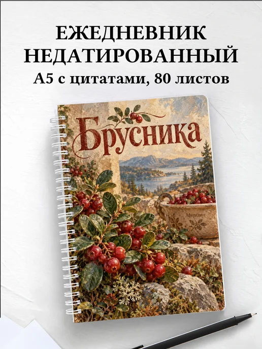 Ежедневник недатированный Брусника