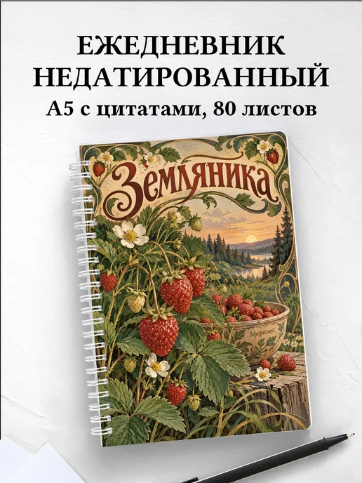 Ежедневник недатированный Земляника