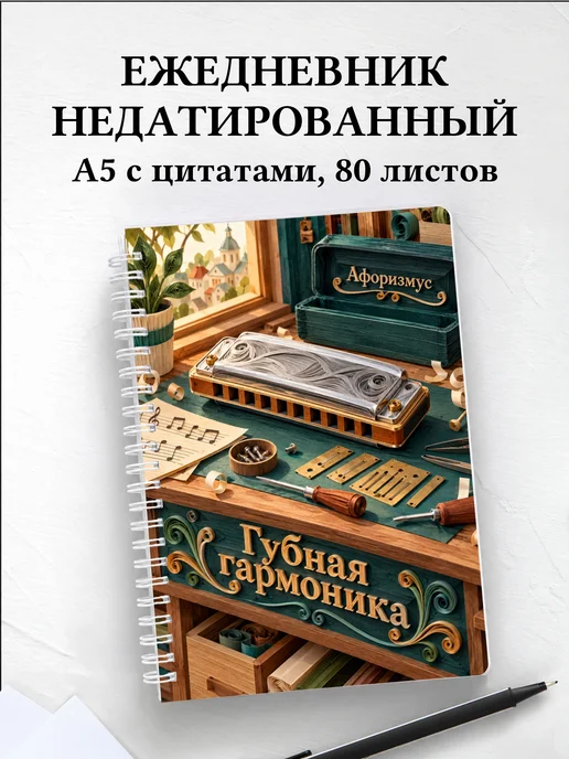 Ежедневник недатированный Губная гармоника