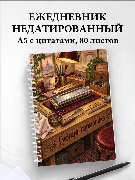 Ежедневник недатированный Губная гармоника