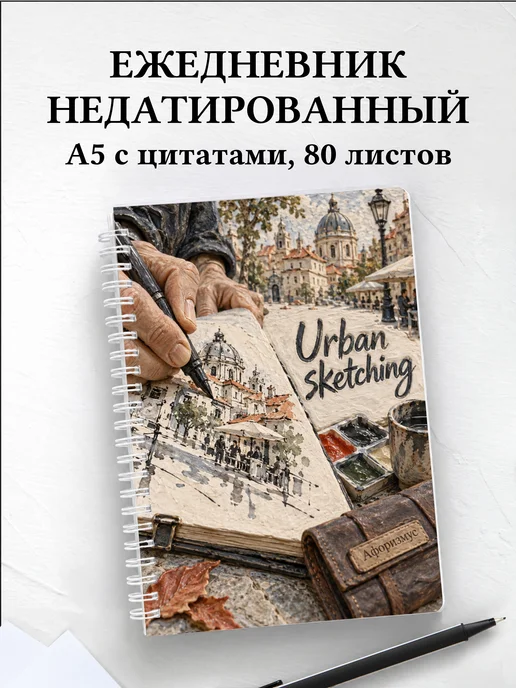 Ежедневник недатированный Urban sketching