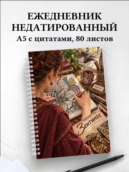 Ежедневник недатированный Зентангл