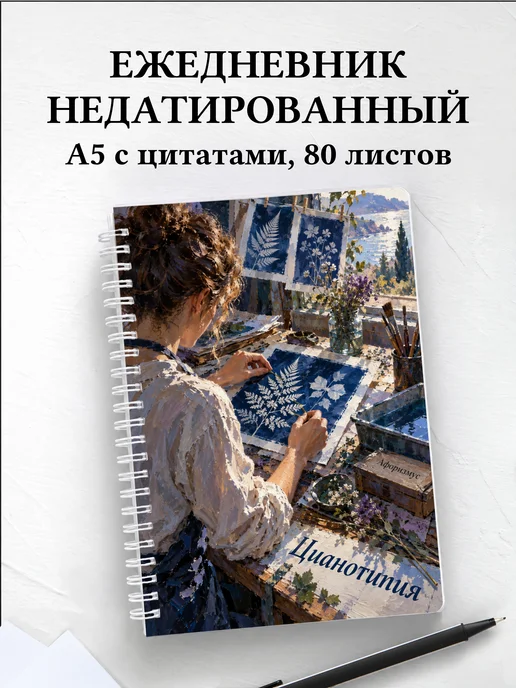 Ежедневник недатированный Цианотипия