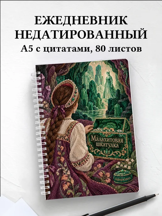 Ежедневник недатированный Малахитовая шкатулка