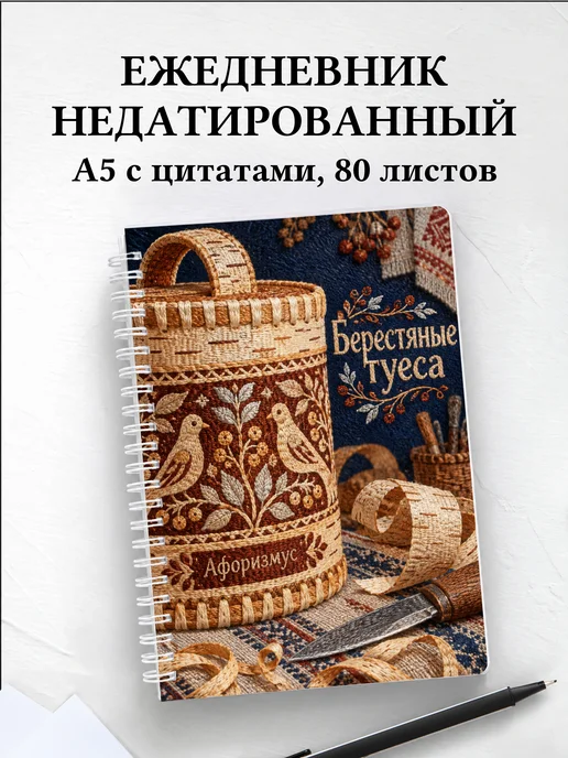 Ежедневник недатированный Берестяные туеса