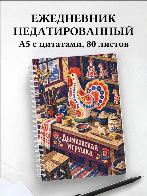 Ежедневник недатированный Дымковская игрушка
