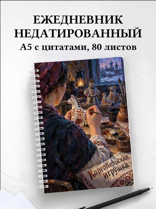 Ежедневник недатированный Каргопольская игрушка