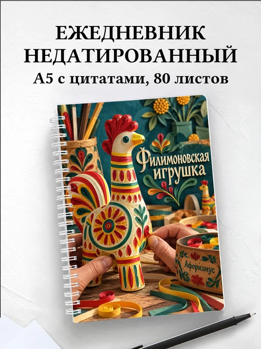 Ежедневник недатированный Филимоновская игрушка