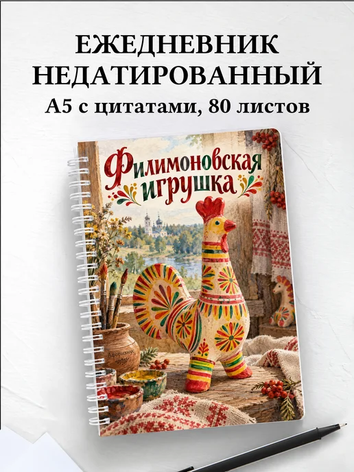 Ежедневник недатированный Филимоновская игрушка