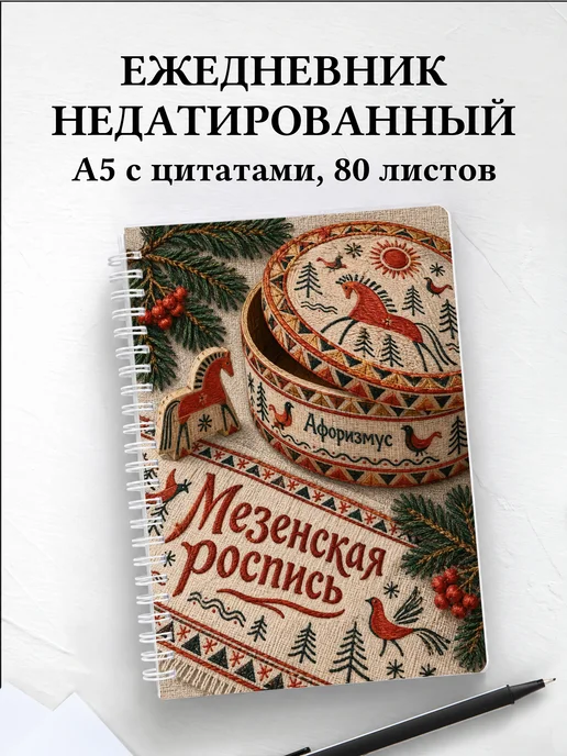 Ежедневник недатированный Мезенская роспись