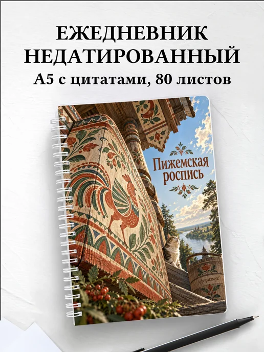 Ежедневник недатированный Пижемская роспись