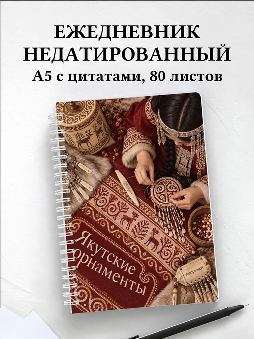 Ежедневник недатированный Якутские орнаменты