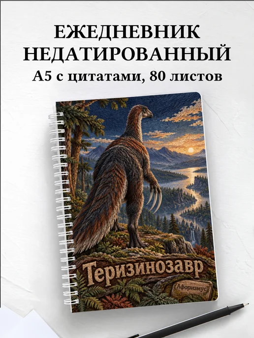 Ежедневник недатированный Теризинозавр