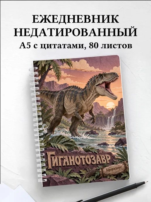 Ежедневник недатированный Гиганотозавр