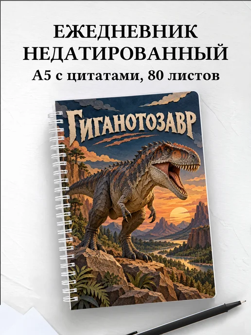 Ежедневник недатированный Гиганотозавр