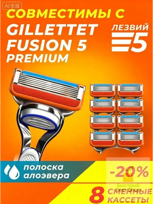 Кассеты для бритья 8 шт, 8 шт