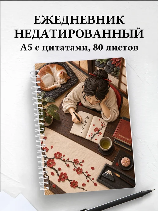 Ежедневник недатированный любителя японского языка