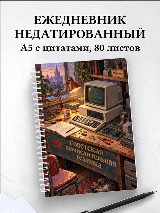 Ежедневник недатированный Советская вычислительная техника