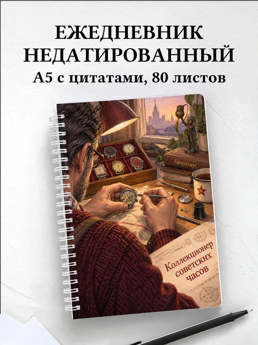 Ежедневник недатированный коллекционера советских часов