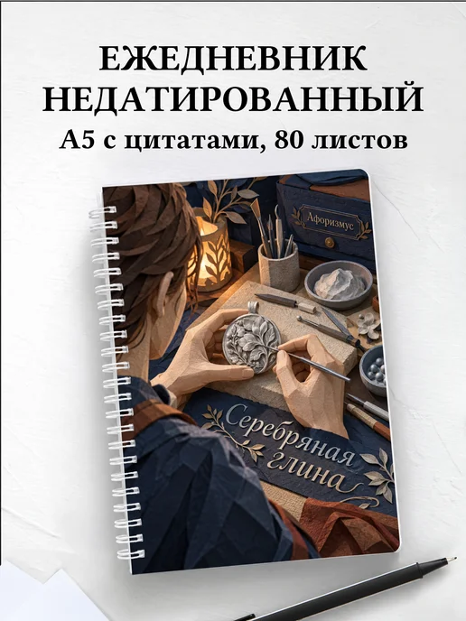 Ежедневник недатированный Серебряная глина