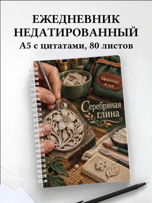 Ежедневник недатированный Серебряная глина