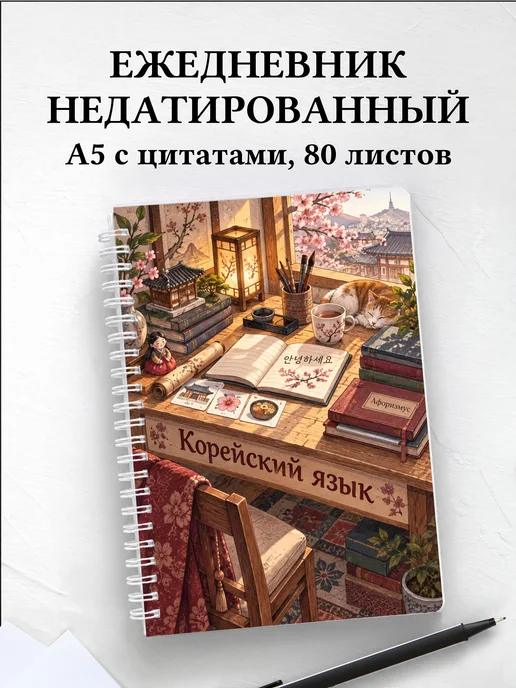 Ежедневник недатированный Корейский язык