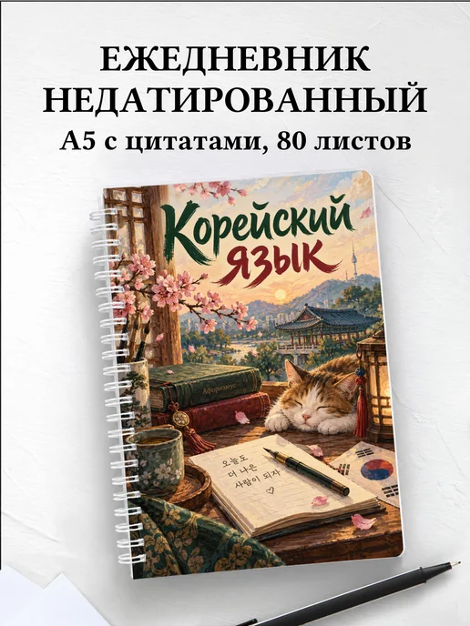 Ежедневник недатированный Корейский язык