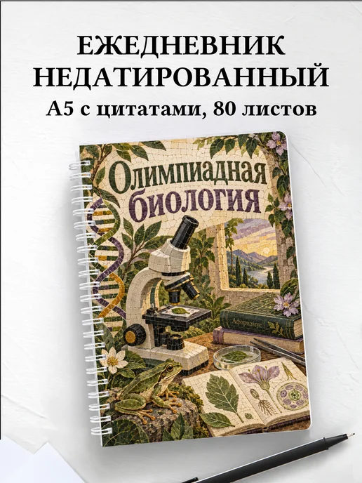Ежедневник недатированный Олимпиадная биология