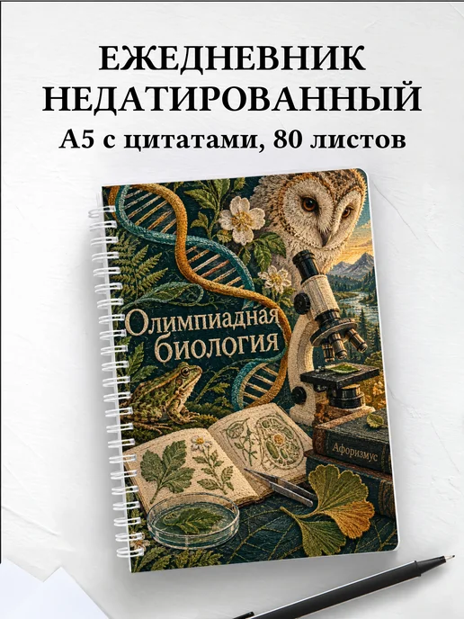 Ежедневник недатированный Олимпиадная биология