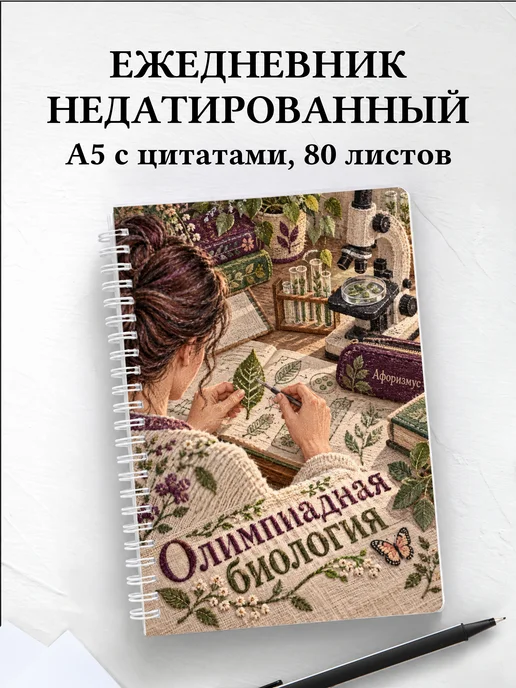 Ежедневник недатированный Олимпиадная биология