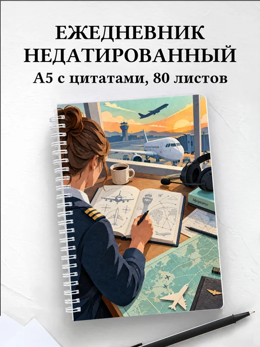 Ежедневник недатированный Английский для авиации