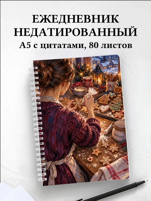 Ежедневник недатированный Новогодние пряники