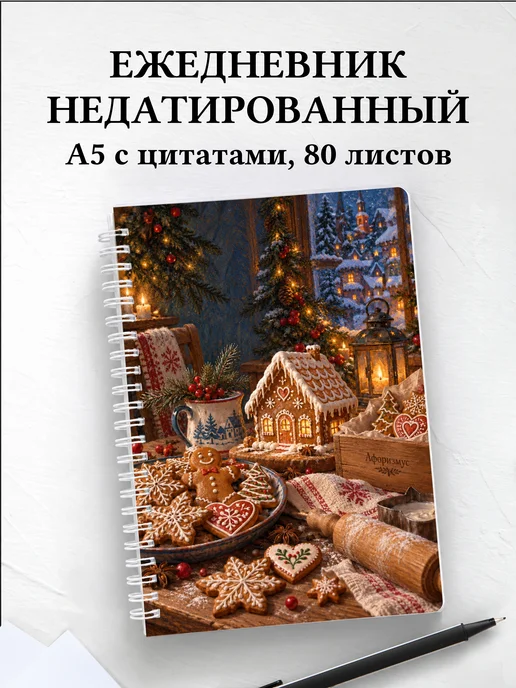 Ежедневник недатированный Новогодние пряники