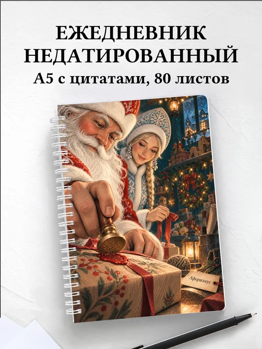 Ежедневник недатированный Деда Мороза и Снегурочки